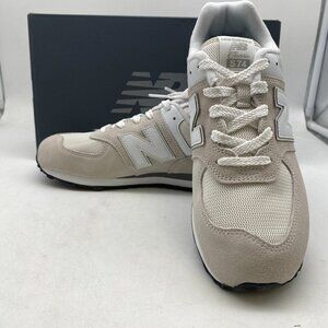 New Balance 574 Gray White Big Kids Size 5.5 and 7 GC574EVW